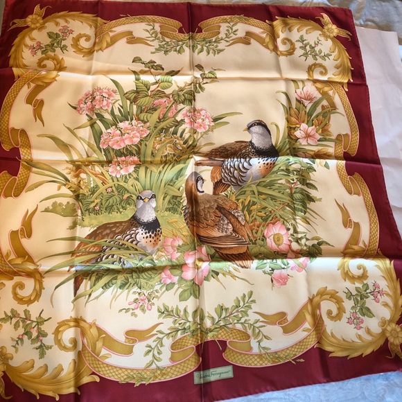 Salvatore Ferragamo Accessories - Salvatore Ferragamo Red Athena Scarf